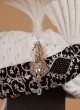 Wedding Wear White And Dark Wine Turban